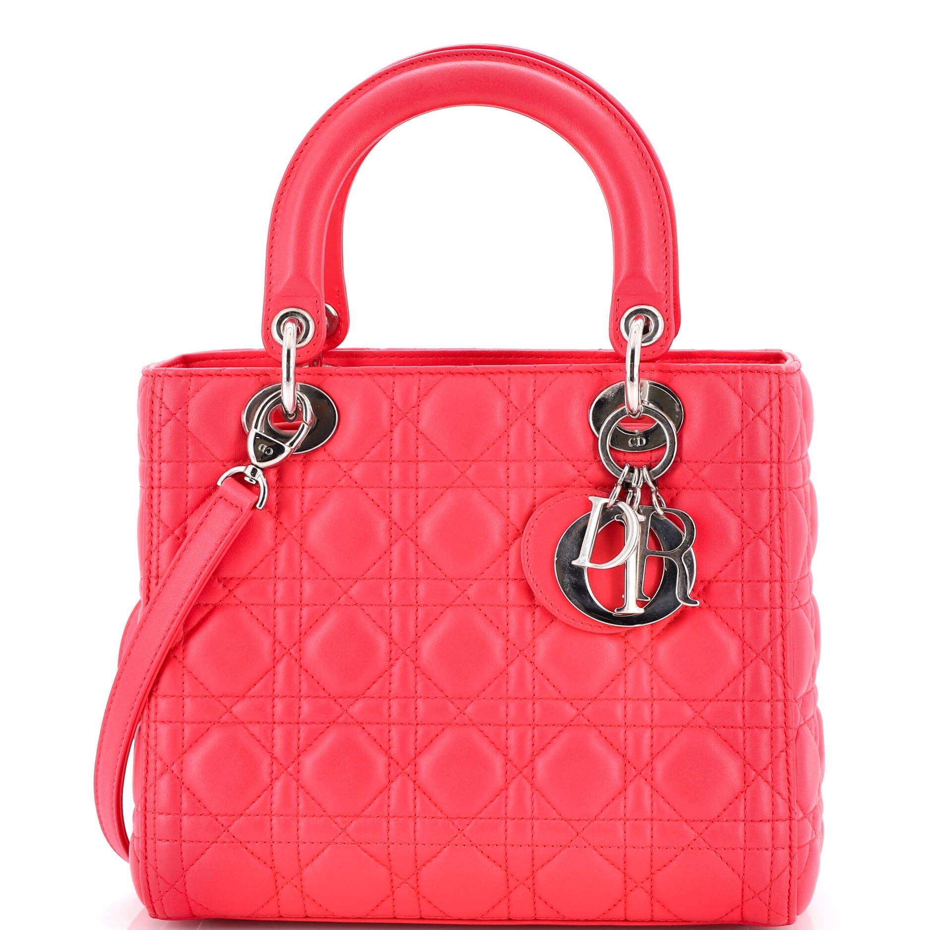 Lady Dior Bag Cannage Quilt Lambskin Medium