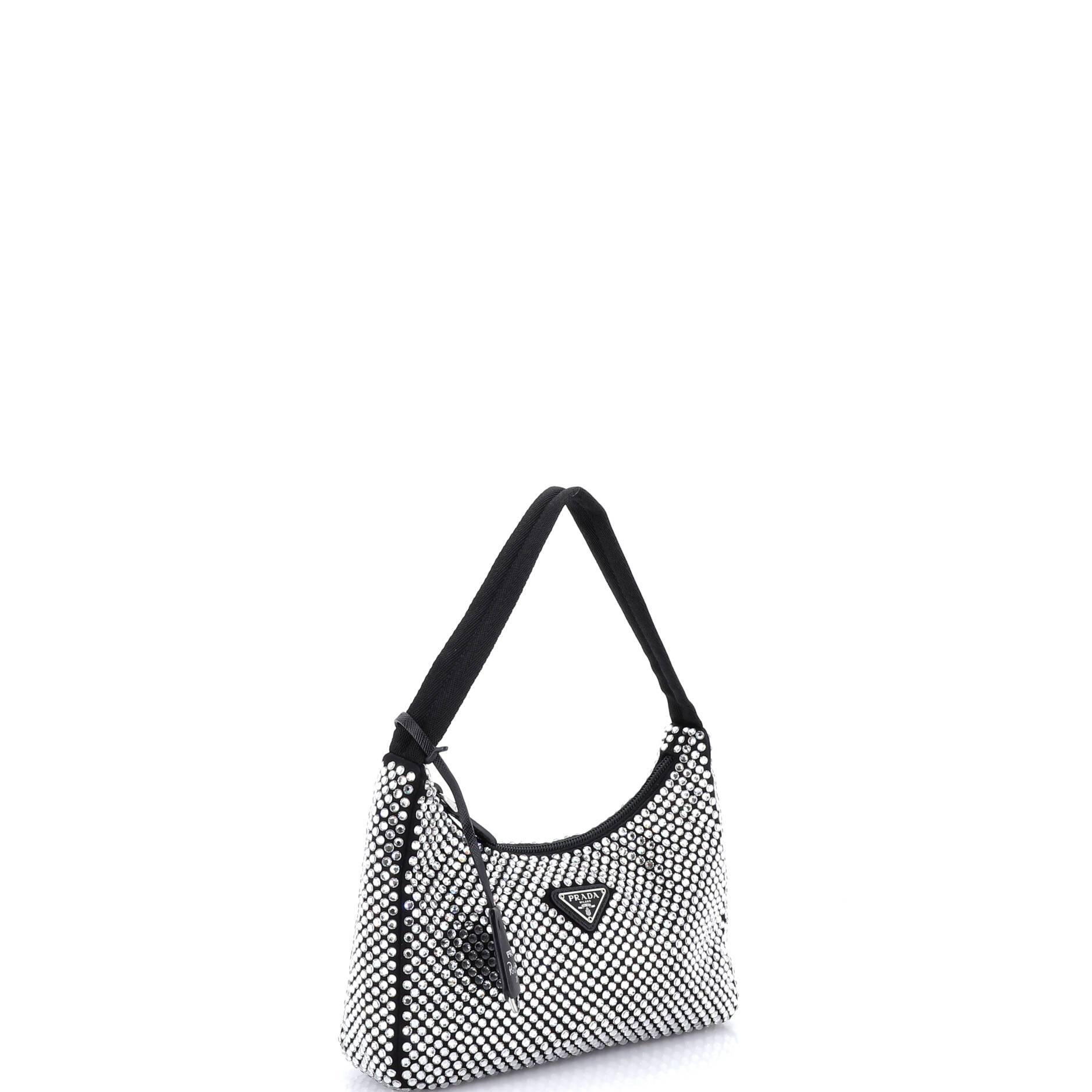 Re-Edition 2000 Hobo Crystal Embellished Satin Mini