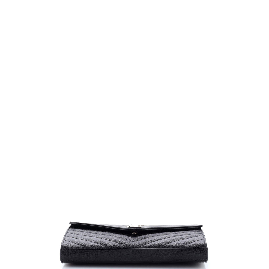 Classic Monogram Wallet on Chain Matelasse Chevron Leather Medium