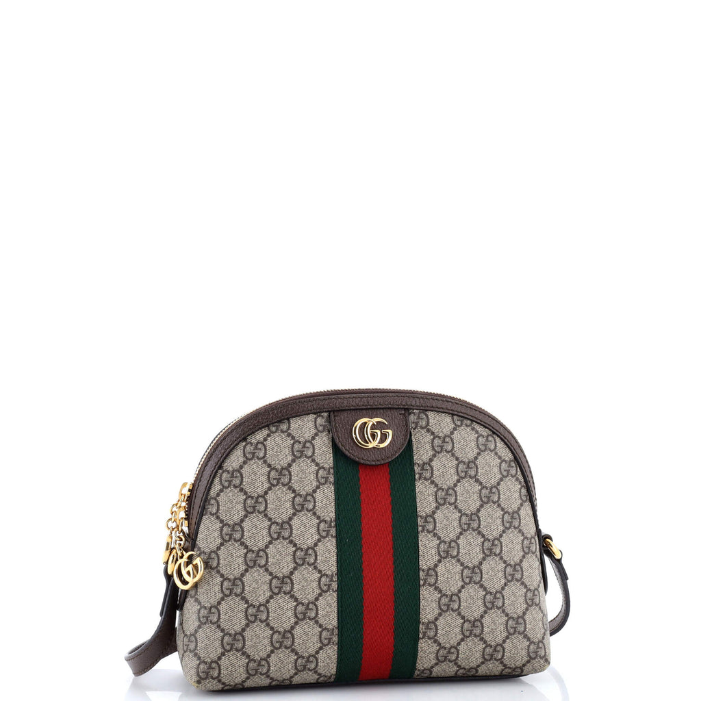 Ophidia Dome Shoulder Bag GG Coated Canvas Small