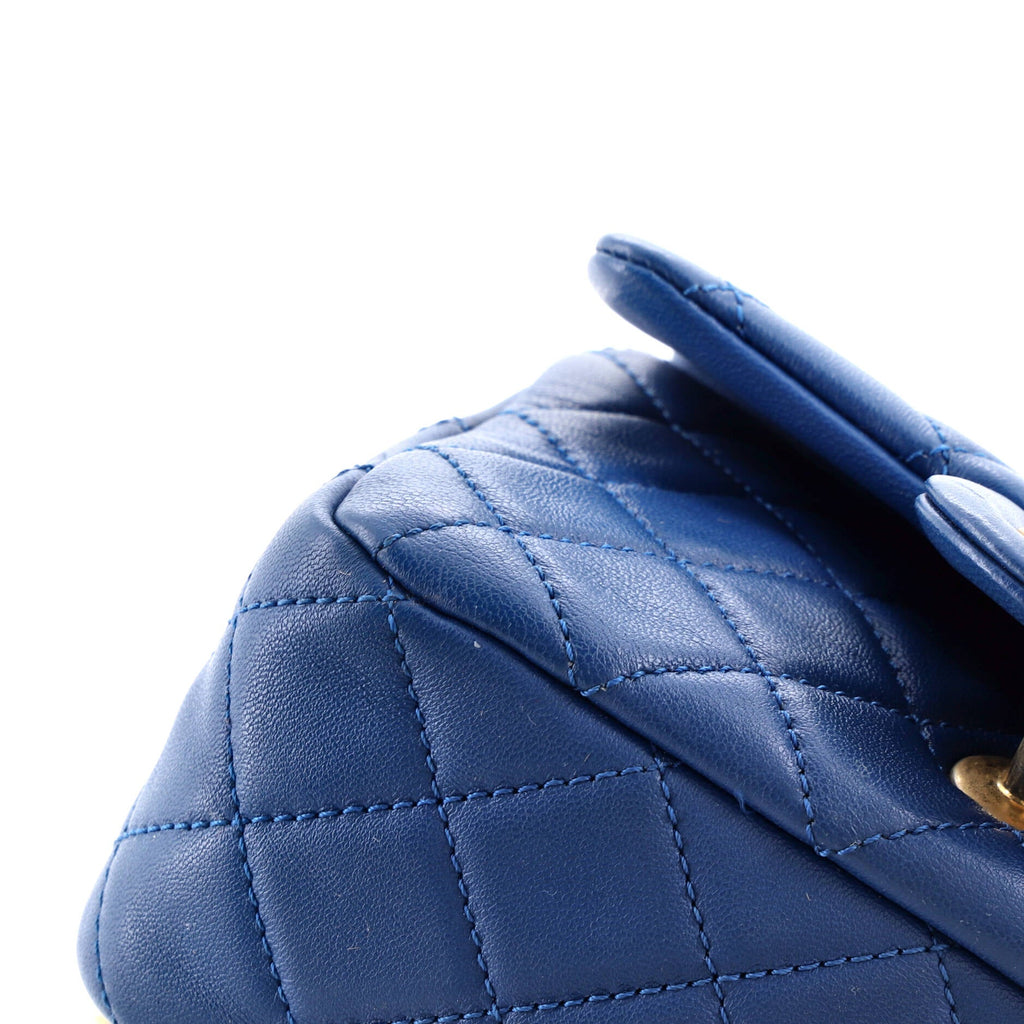 Pearl Crush Square Flap Bag Quilted Lambskin Mini