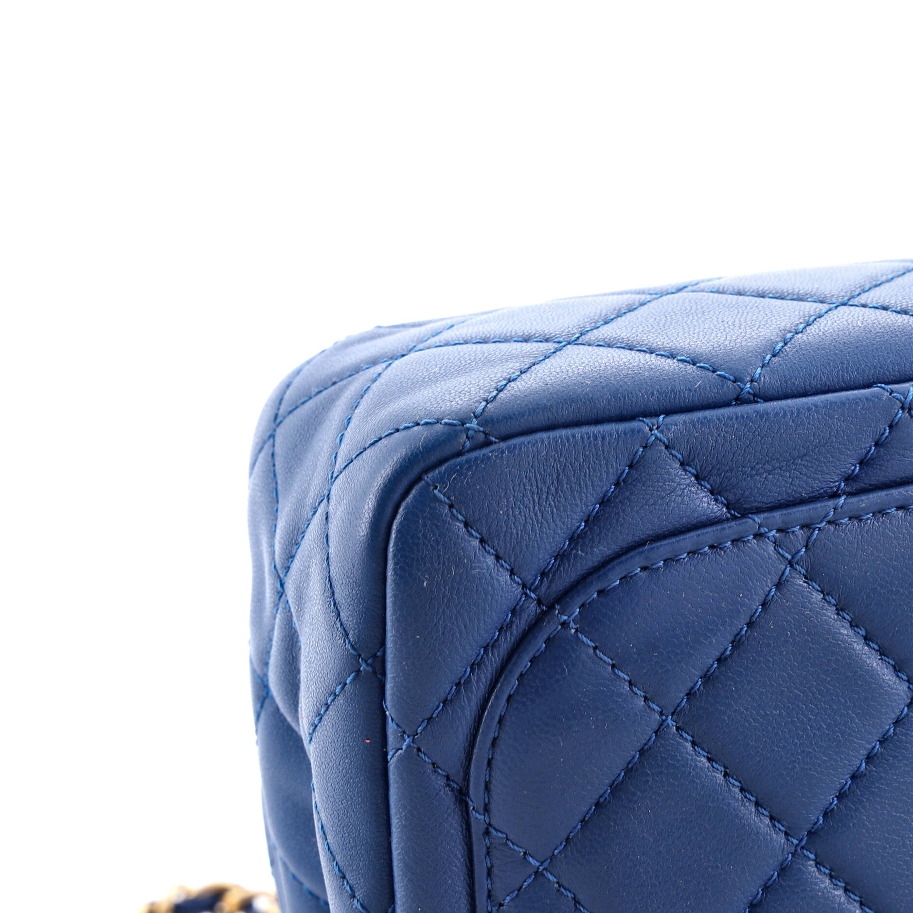 Pearl Crush Square Flap Bag Quilted Lambskin Mini