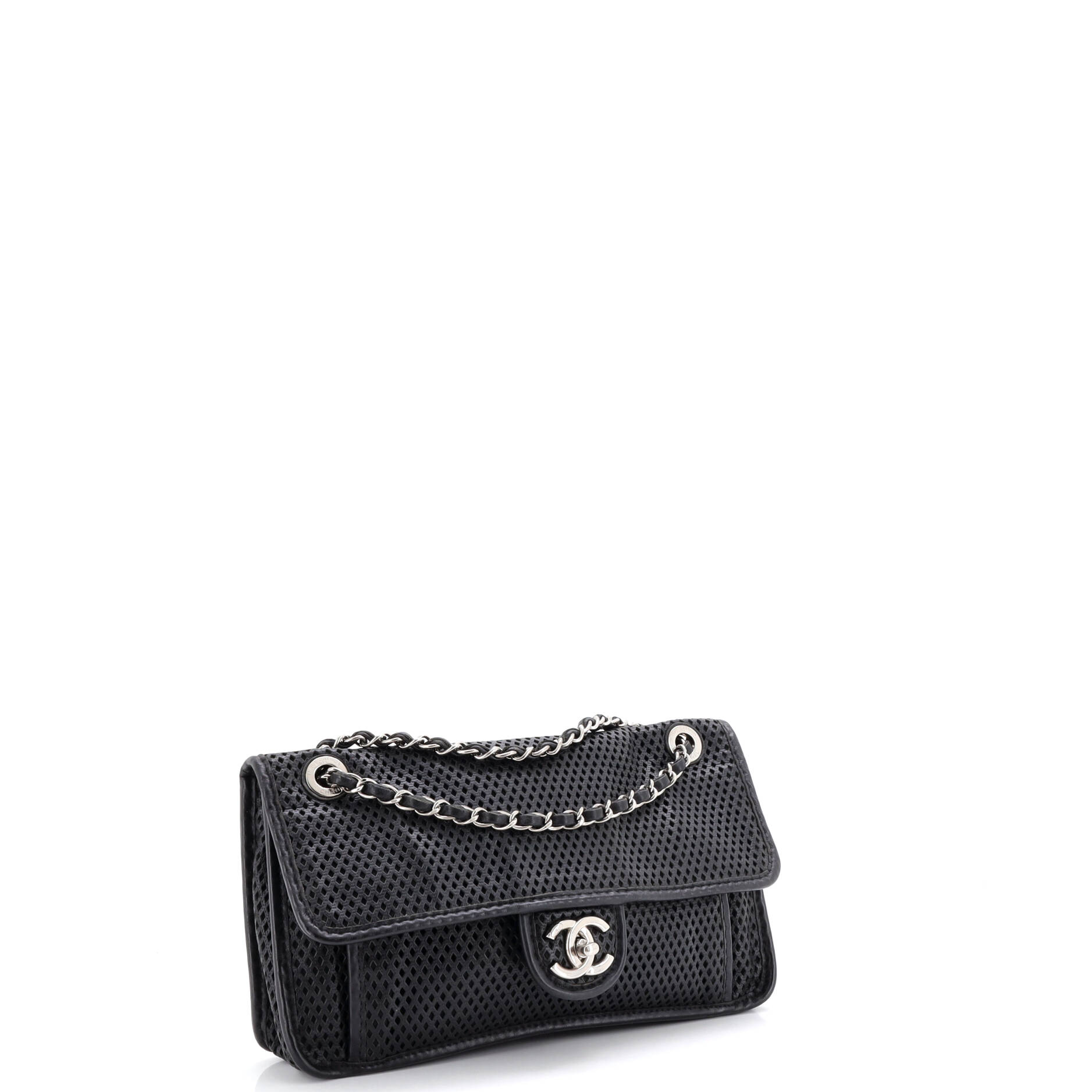 Up In The Air Flap Bag Perforated Leather Medium