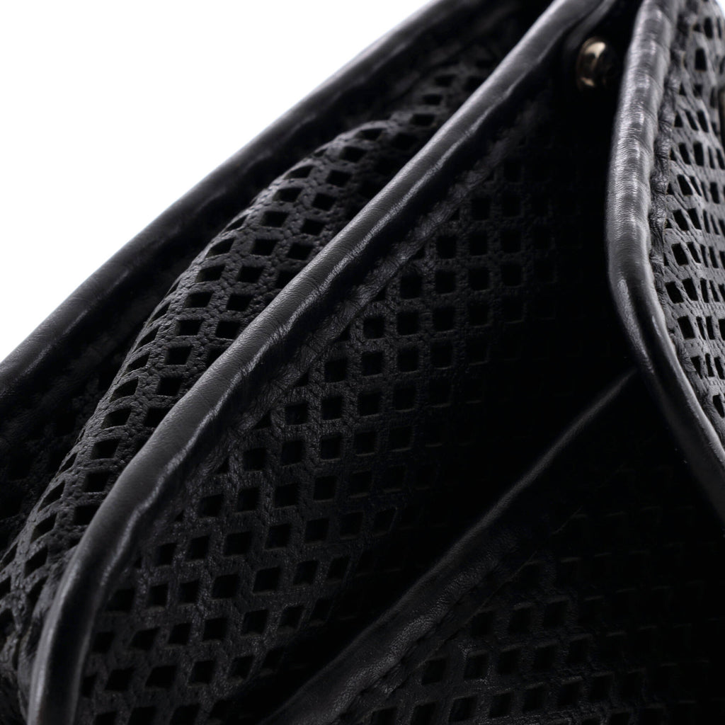 Up In The Air Flap Bag Perforated Leather Medium