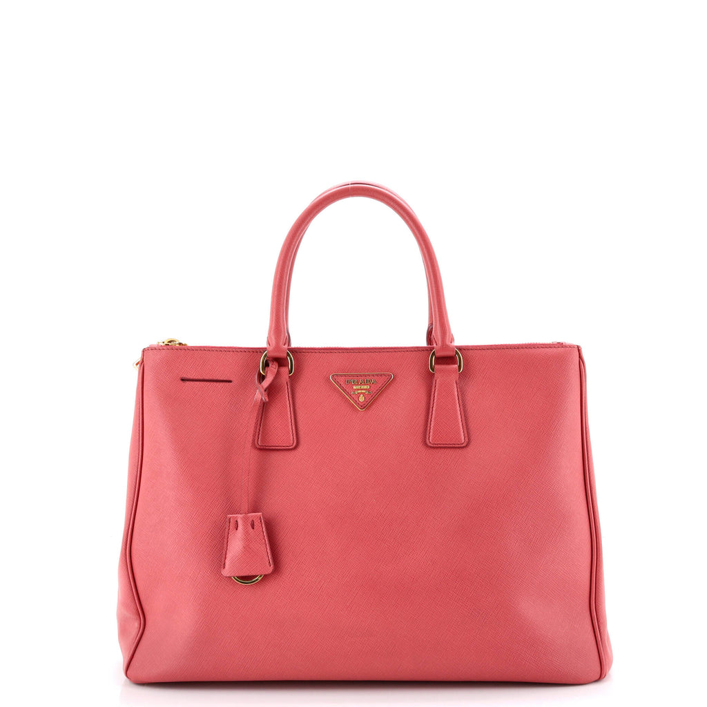 Double Zip Lux Tote Saffiano Leather Large