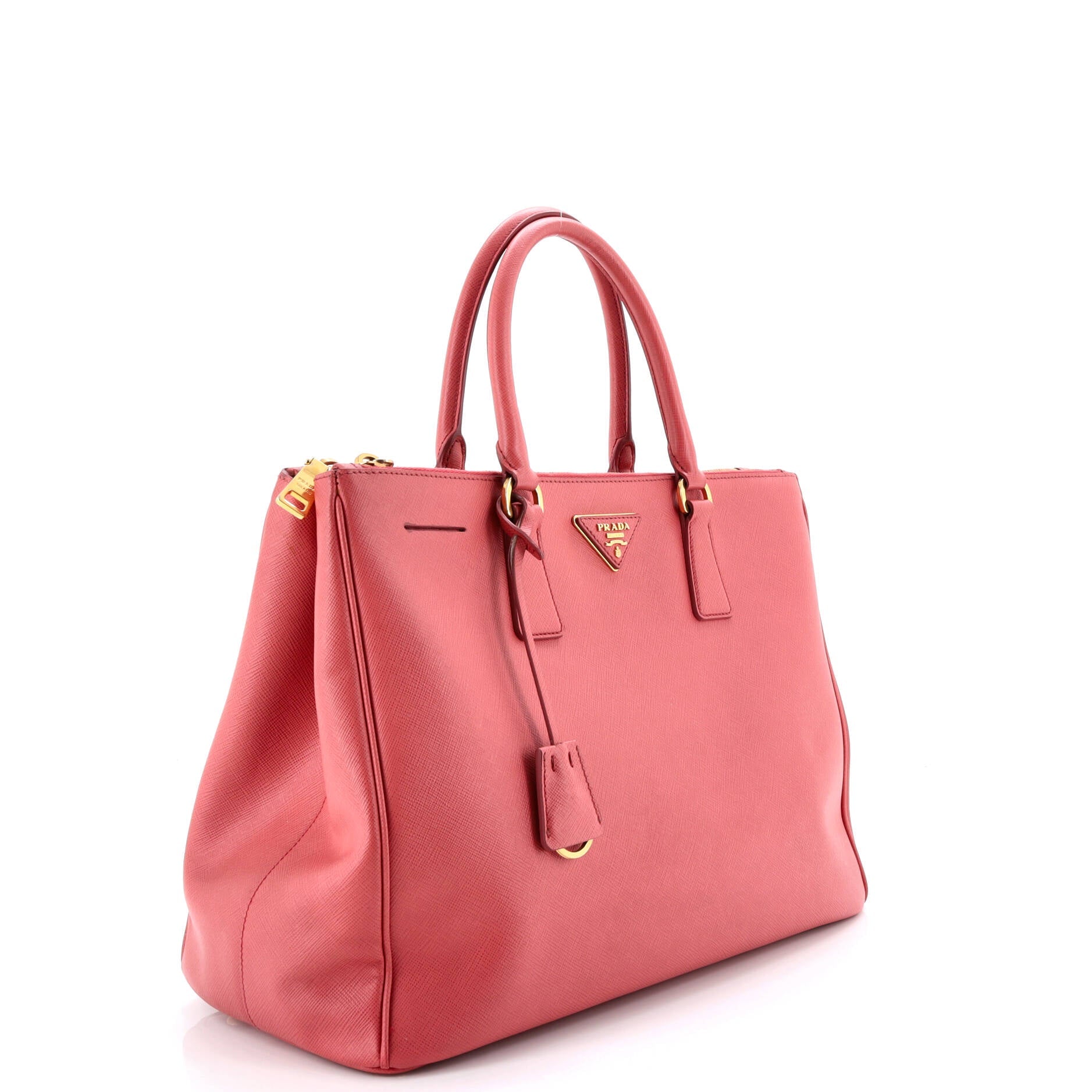 Double Zip Lux Tote Saffiano Leather Large