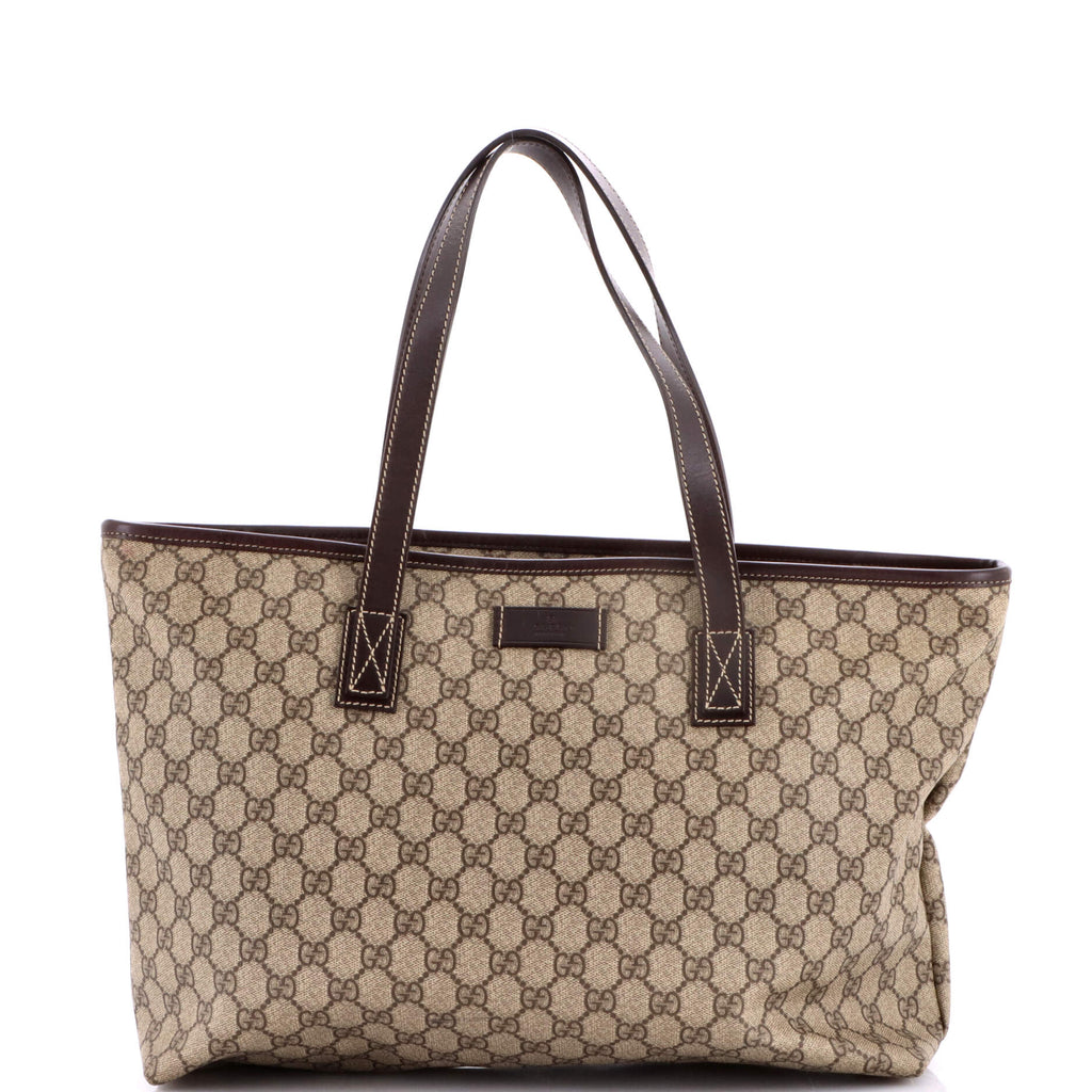 Plus Tote GG Coated Canvas with Leather Medium