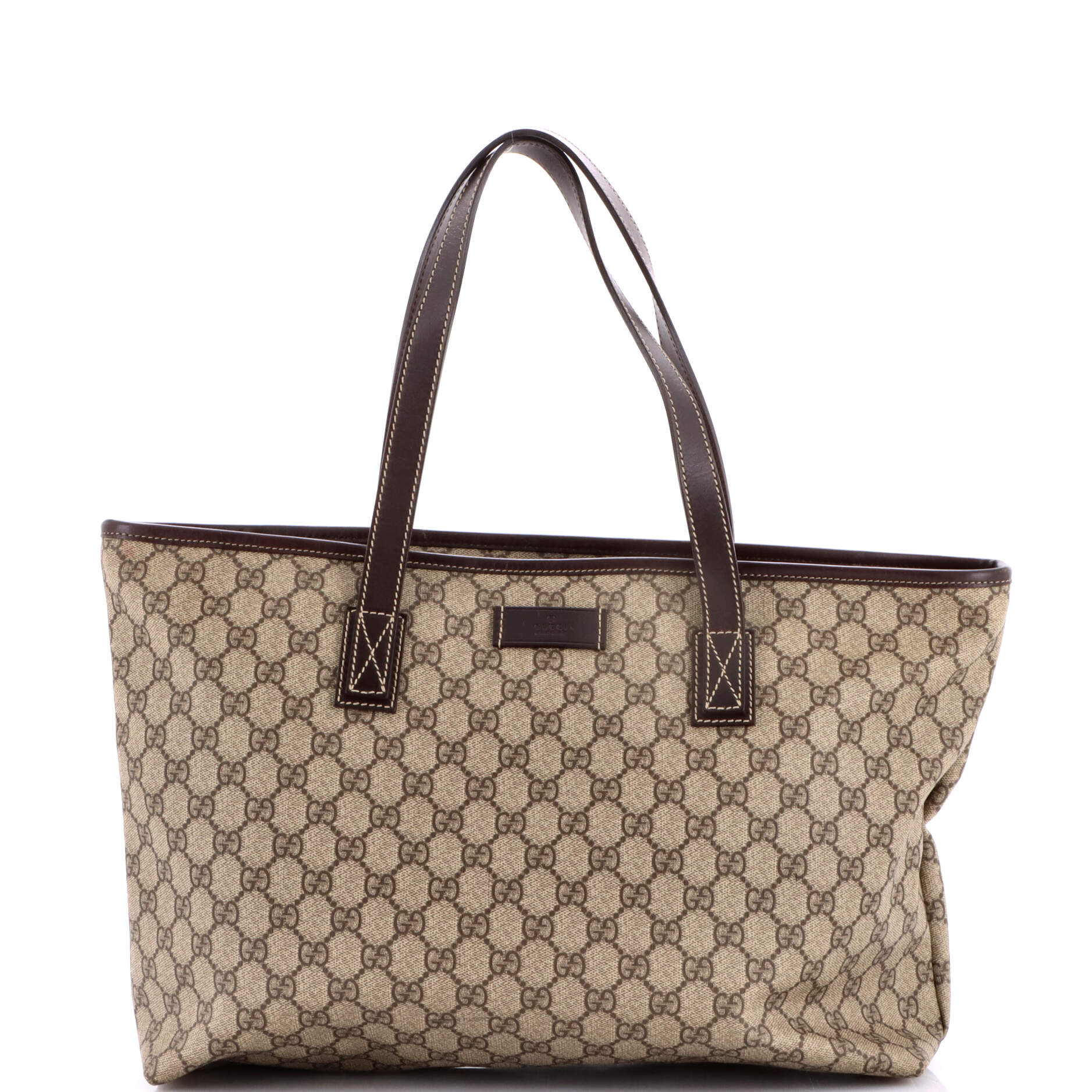Plus Tote GG Coated Canvas with Leather Medium