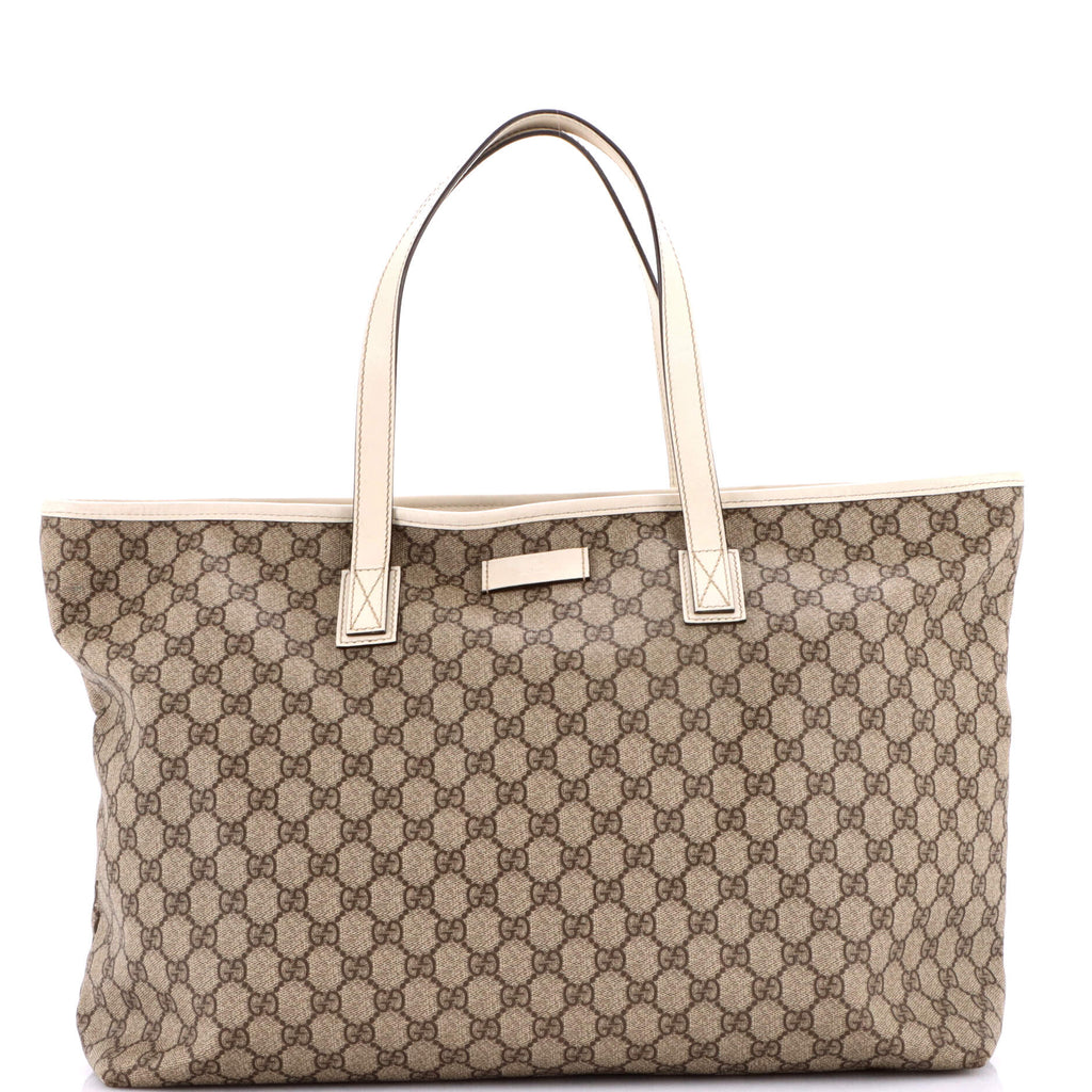Plus Tote GG Coated Canvas with Leather Large