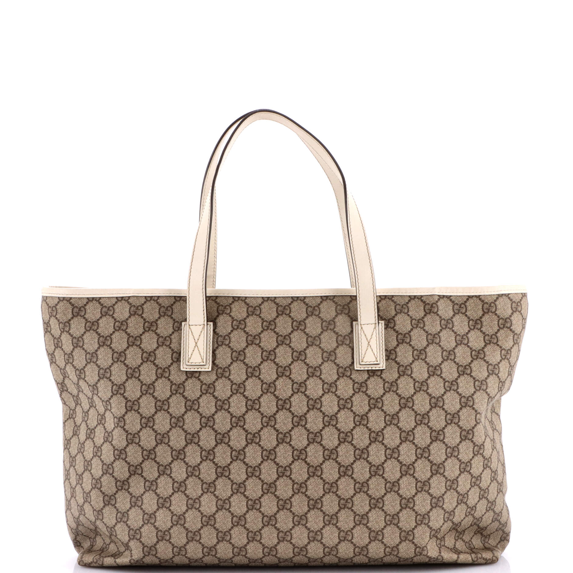 Plus Tote GG Coated Canvas with Leather Large