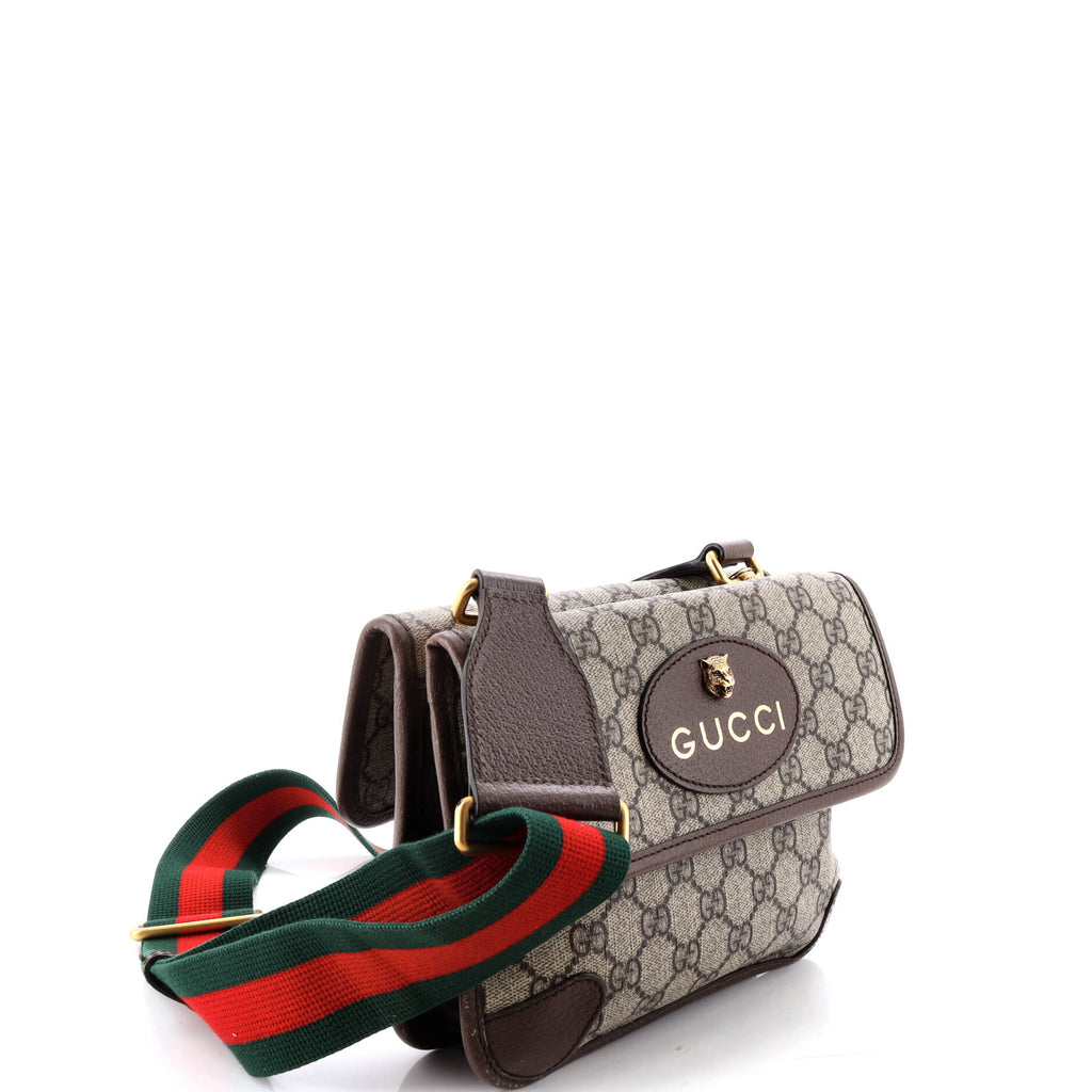 Neo Vintage Flap Messenger GG Coated Canvas Small