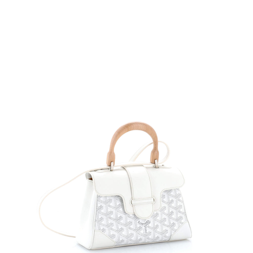 Saigon Top Handle Bag Coated Canvas with Leather Mini