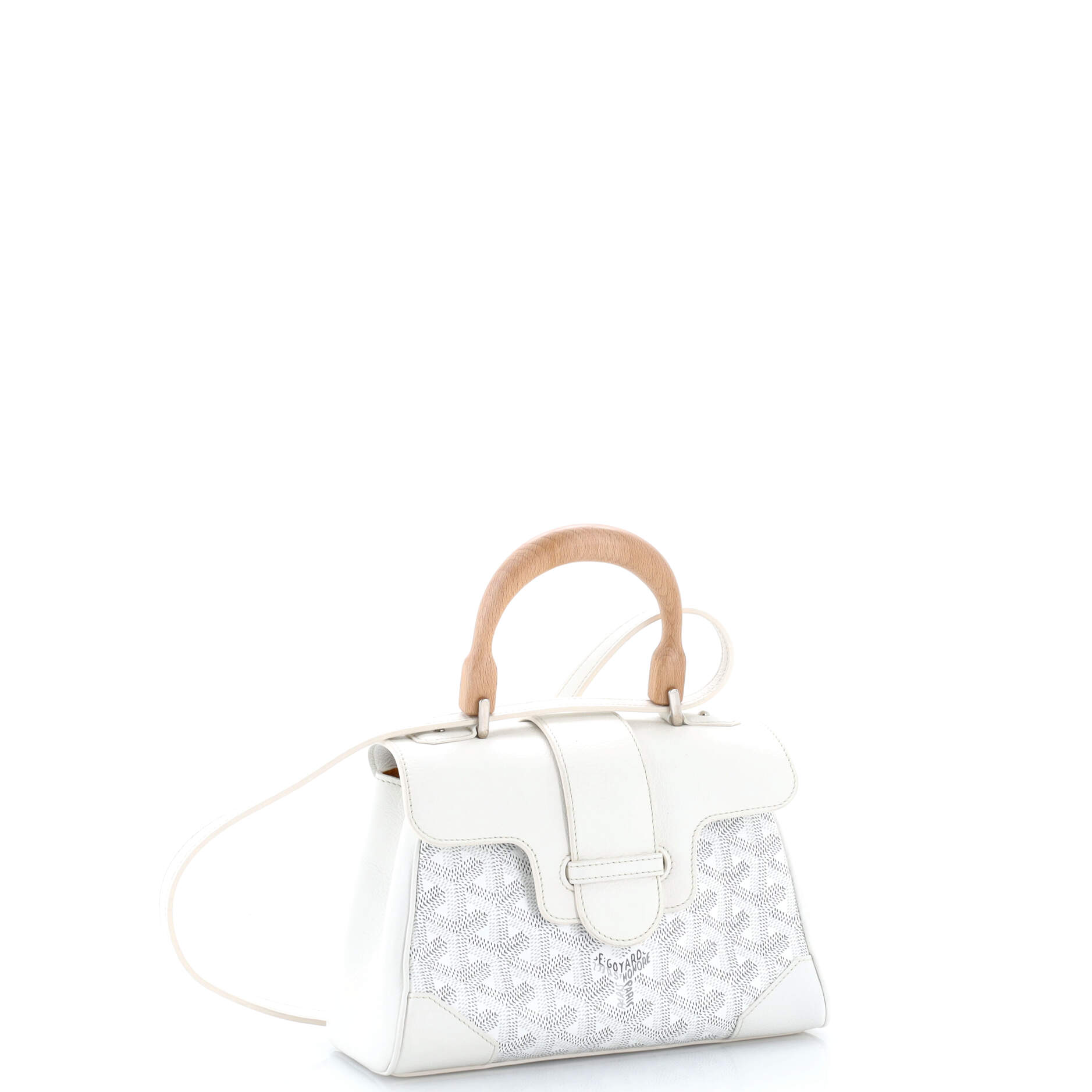 Saigon Top Handle Bag Coated Canvas with Leather Mini