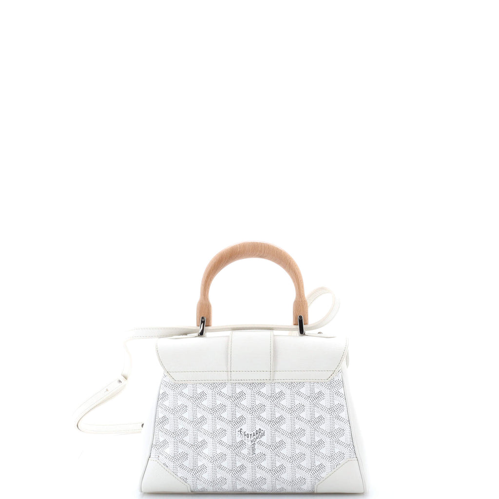Saigon Top Handle Bag Coated Canvas with Leather Mini
