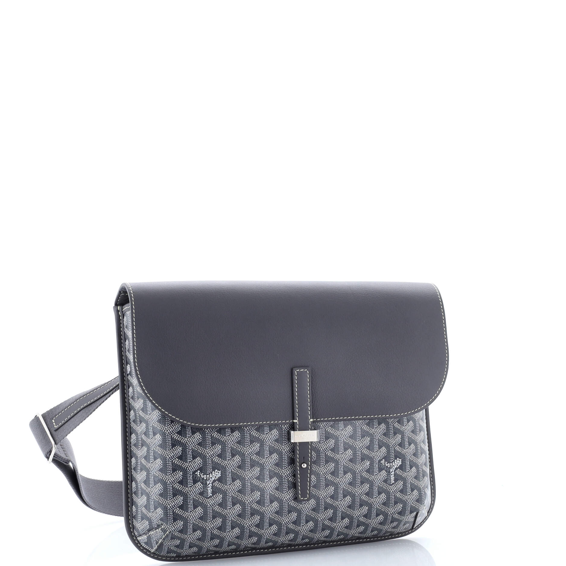 Coursier Messenger Bag Coated Canvas and Leather