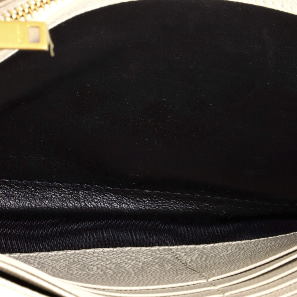 Classic Monogram Wallet on Chain Matelasse Chevron Leather Medium