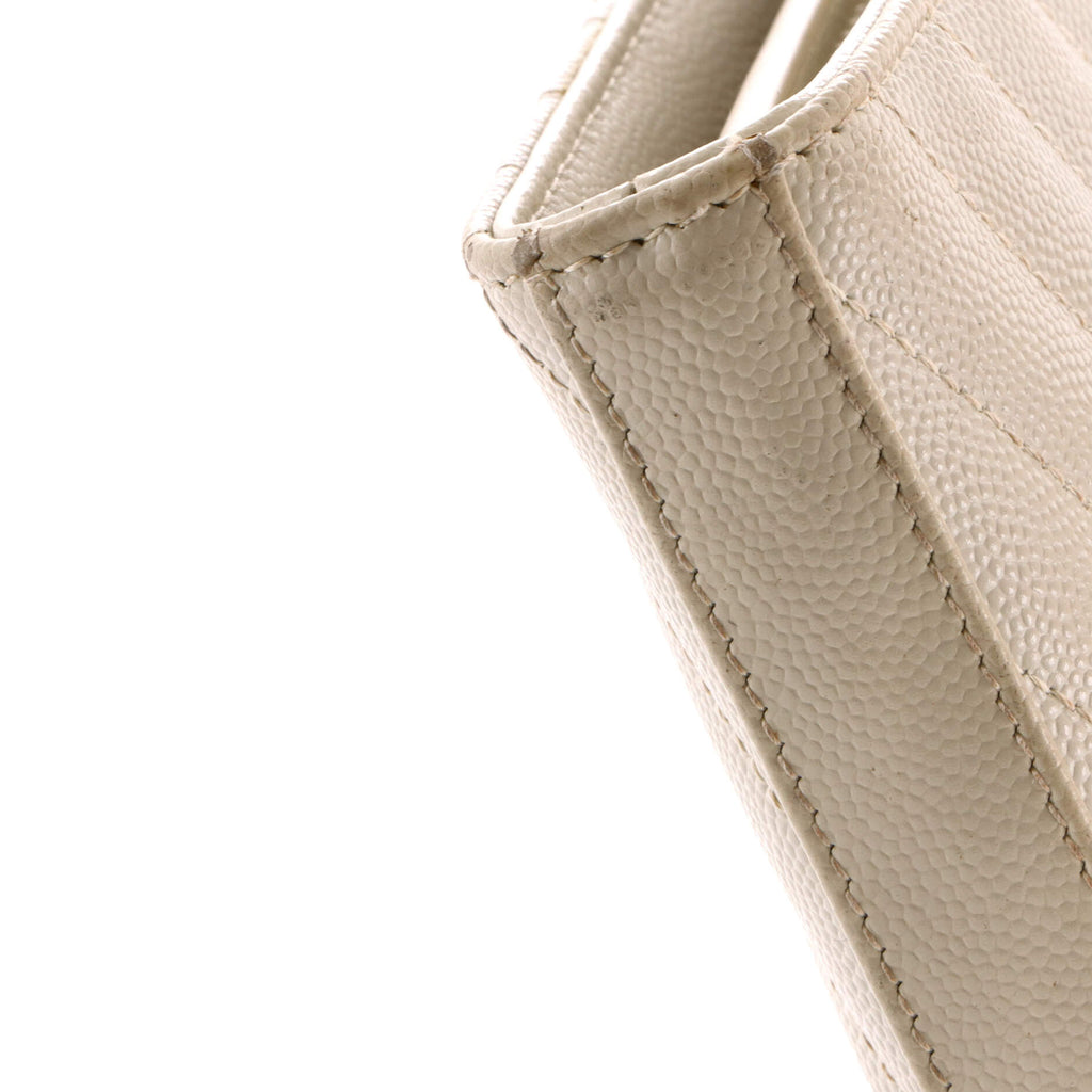 Classic Monogram Wallet on Chain Matelasse Chevron Leather Medium