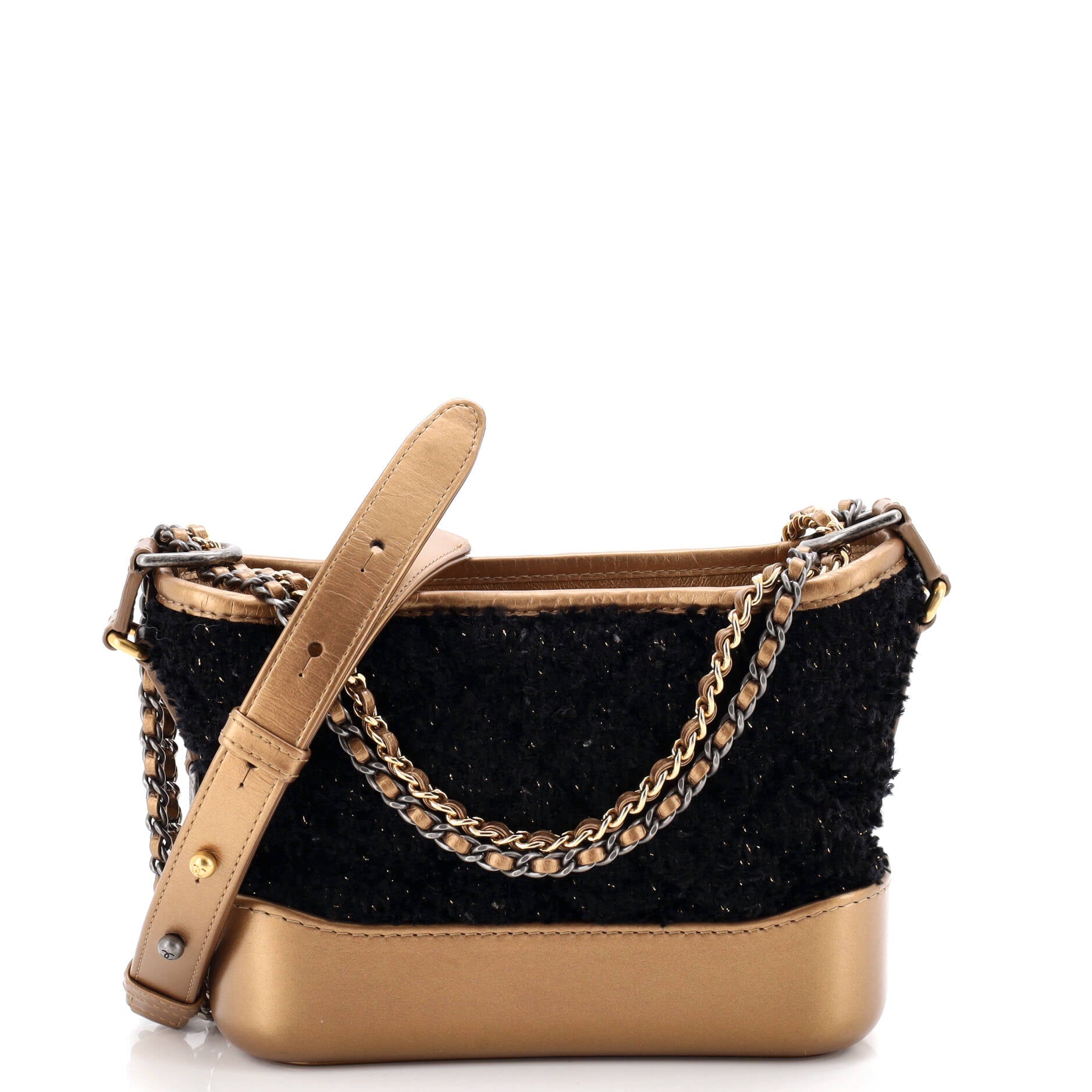 Gabrielle Hobo Quilted Tweed and Calfskin Small