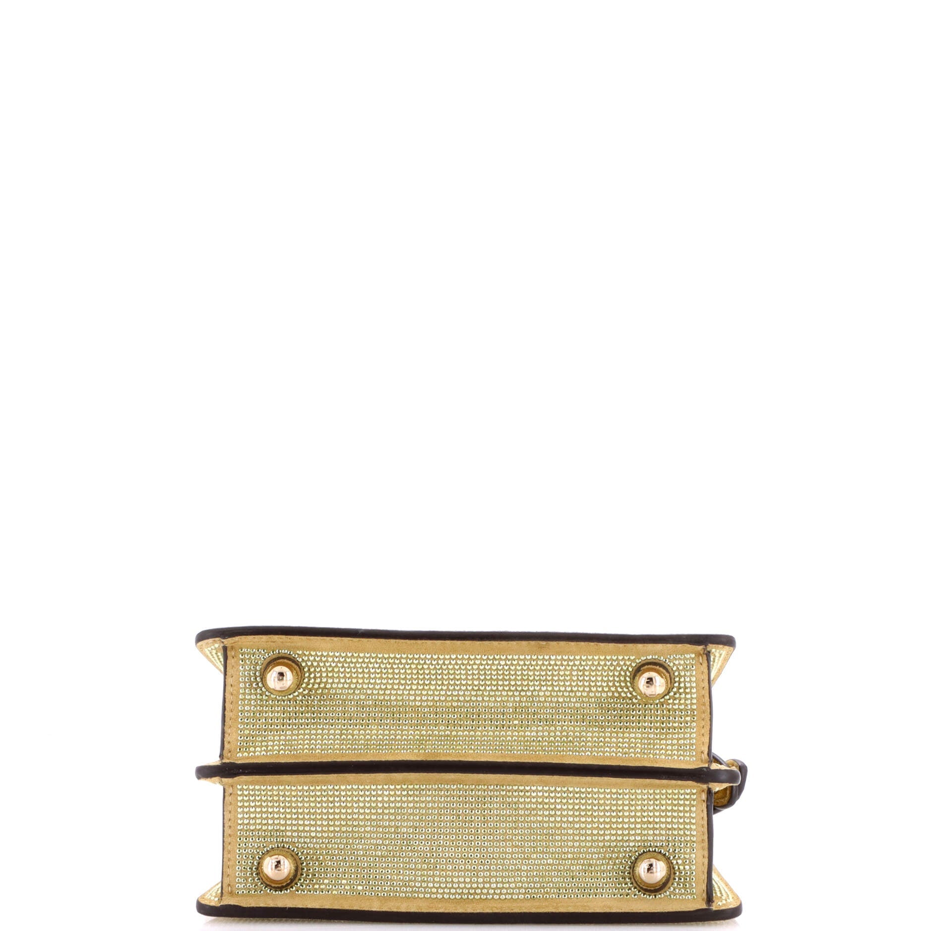 Peekaboo ISeeU Bag Zucca Crystal Embellished Suede Petite