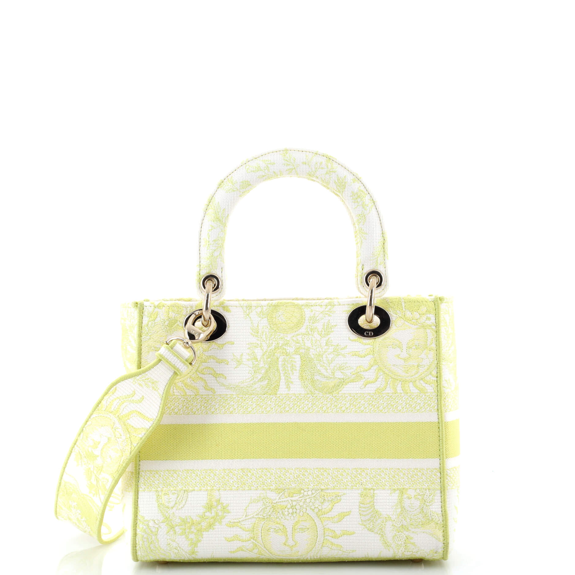 Lady D-Lite Bag Embroidered Canvas Medium