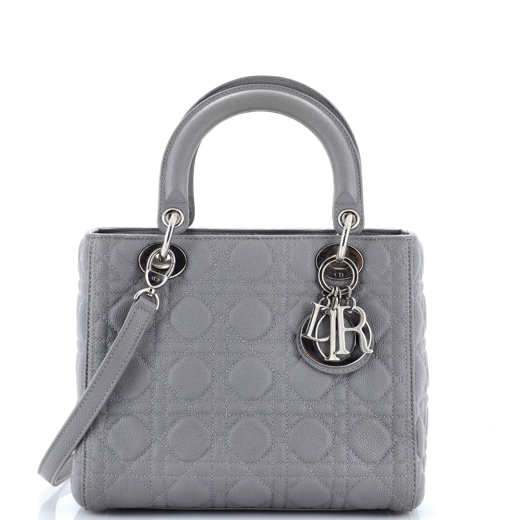 Lady Dior Bag Cannage Quilt Grained Calfskin Medium