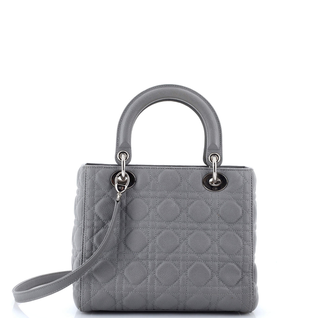 Lady Dior Bag Cannage Quilt Grained Calfskin Medium