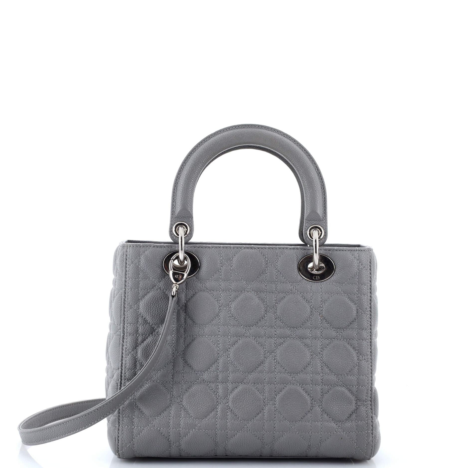 Lady Dior Bag Cannage Quilt Grained Calfskin Medium