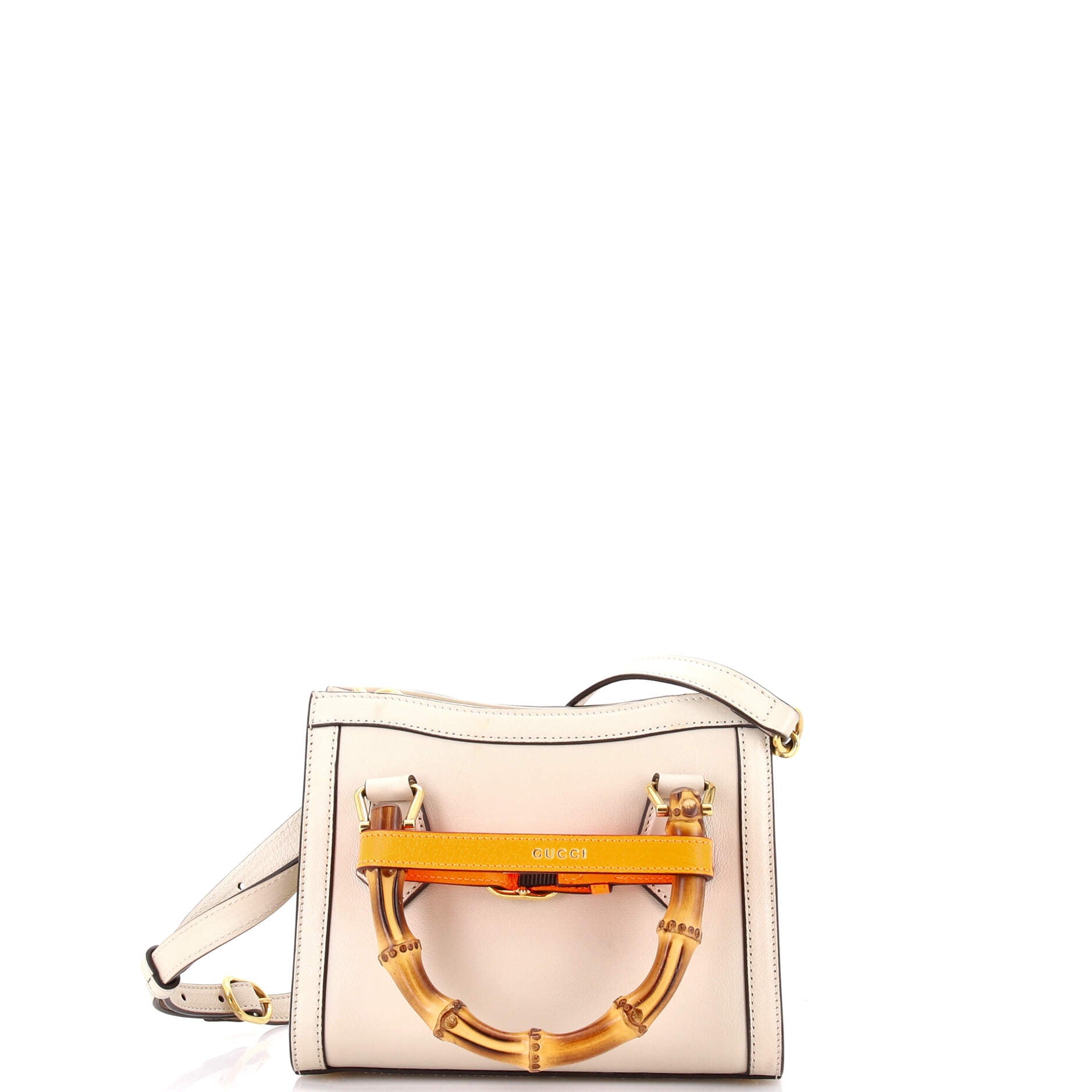 Diana NM Bamboo Handle Tote Leather Mini