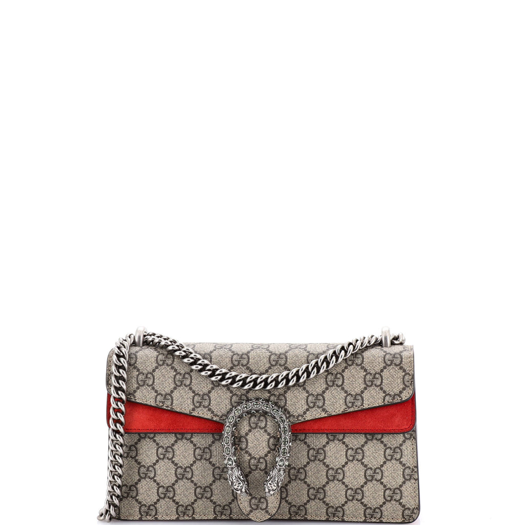 Dionysus Bag GG Coated Canvas with Crystal Embellished Metal Small