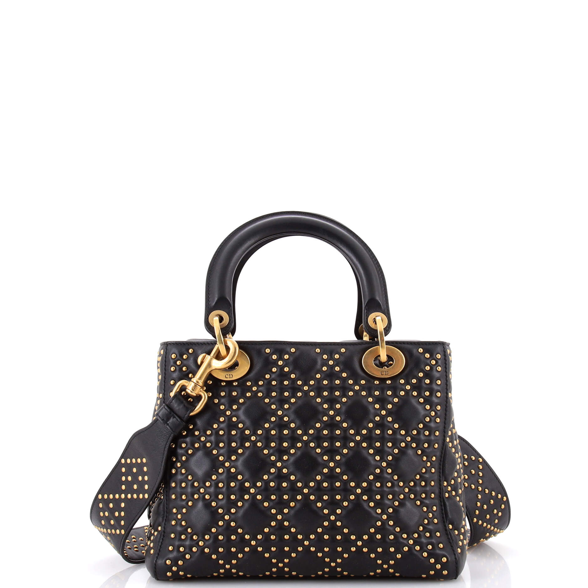 Supple Lady Dior Bag Cannage Studded Lambskin Medium