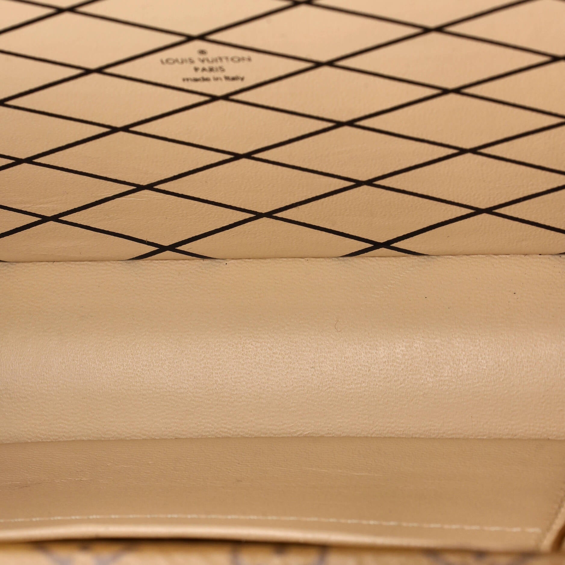 Petite Malle Handbag Damier Tressage Monogram Canvas and Leather