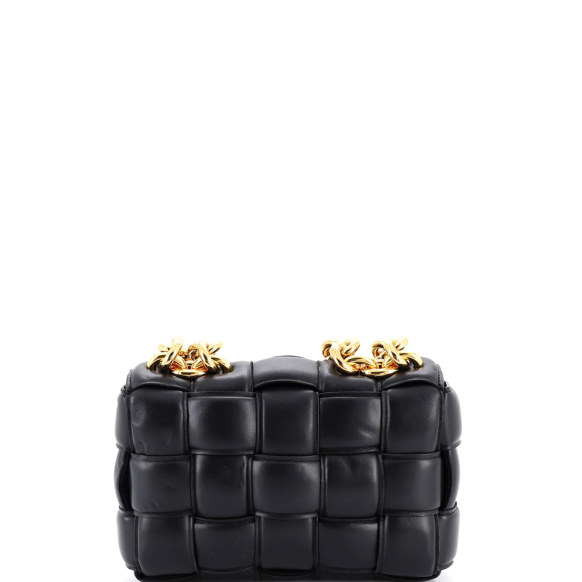 Cassette Chain Crossbody Bag Padded Maxi Intrecciato Leather