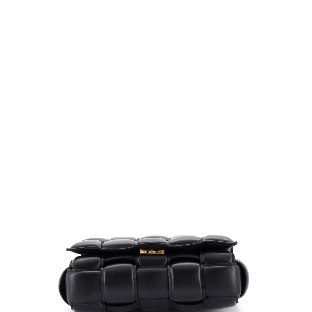 Cassette Chain Crossbody Bag Padded Maxi Intrecciato Leather