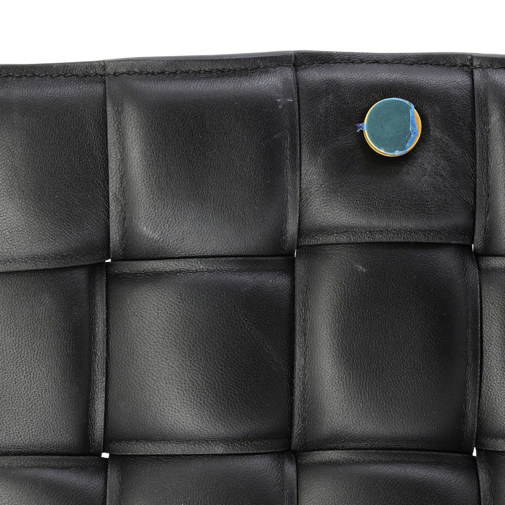 Cassette Chain Crossbody Bag Padded Maxi Intrecciato Leather