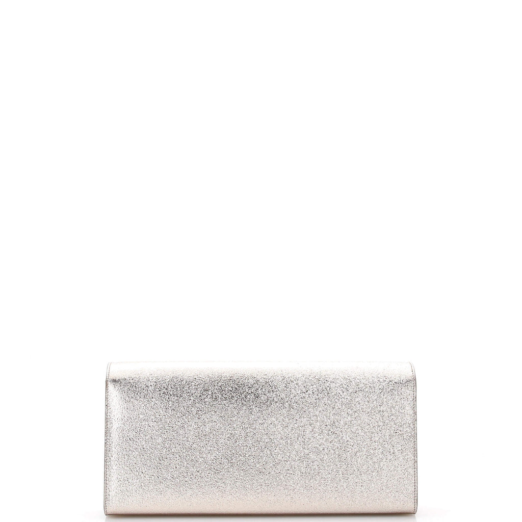 Classic Monogram Clutch Metallic Calfskin Long