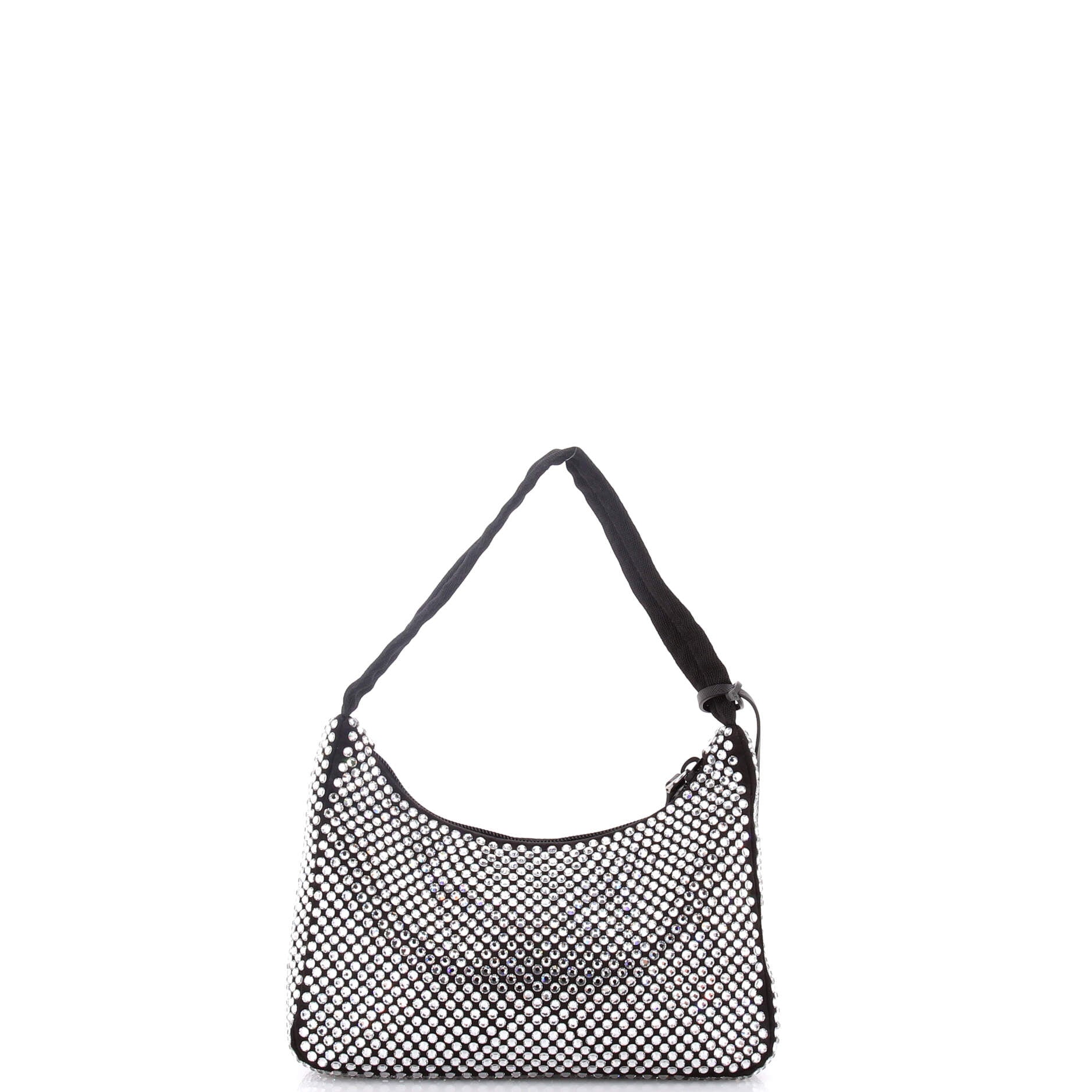 Re-Edition 2000 Hobo Crystal Embellished Satin Mini