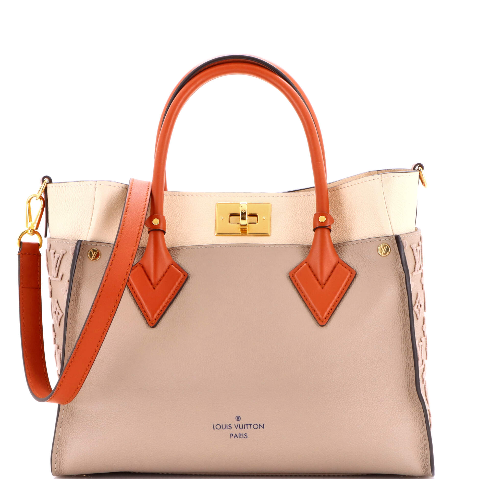 On My Side Tote Monogram Tuffetage Leather MM