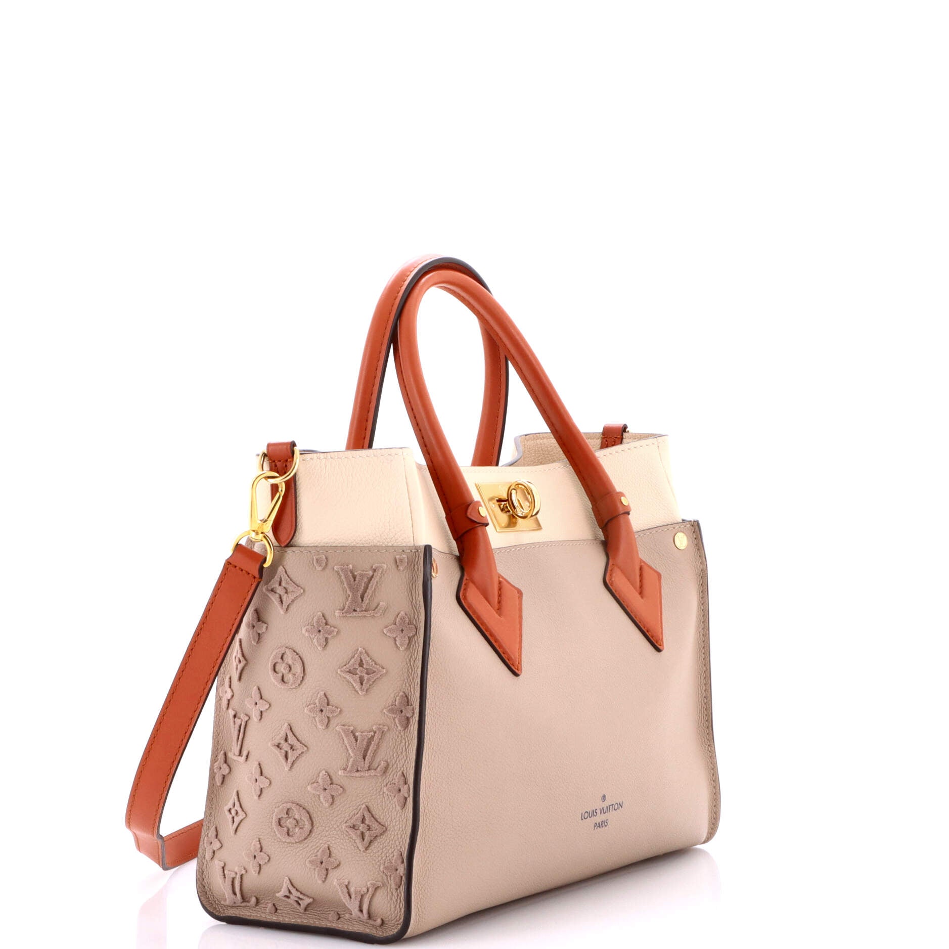 On My Side Tote Monogram Tuffetage Leather MM