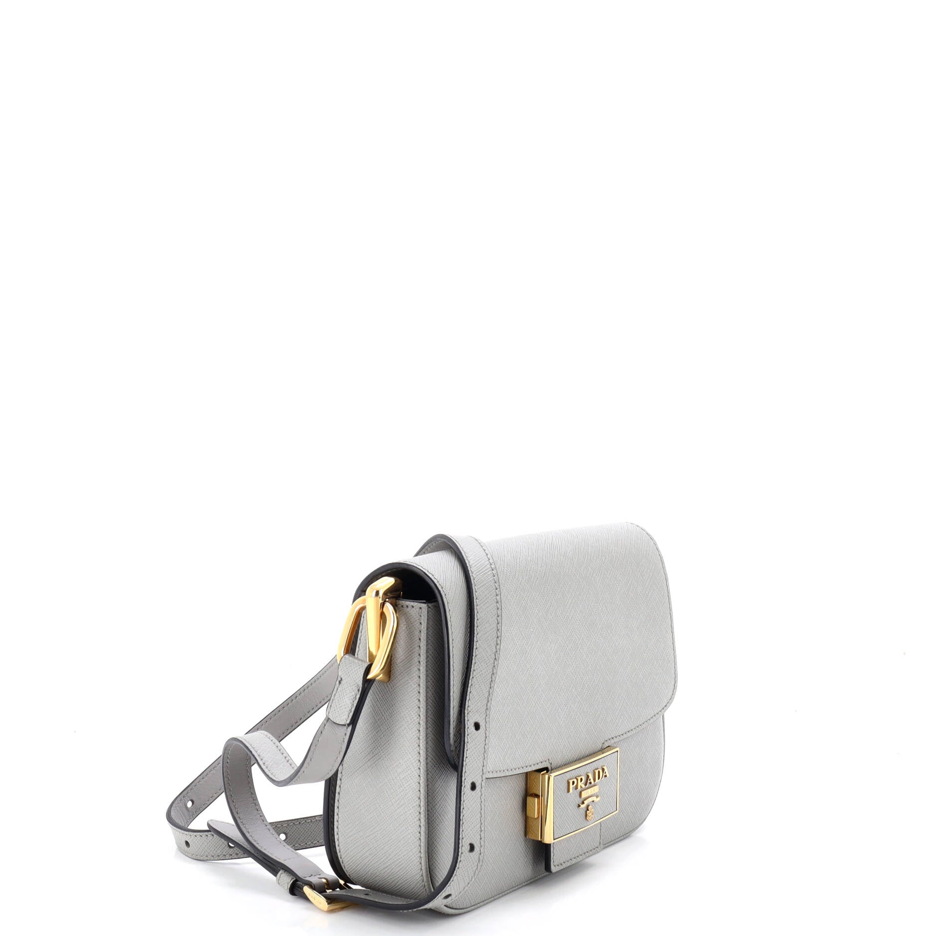 Embleme Flap Bag Saffiano Leather Small