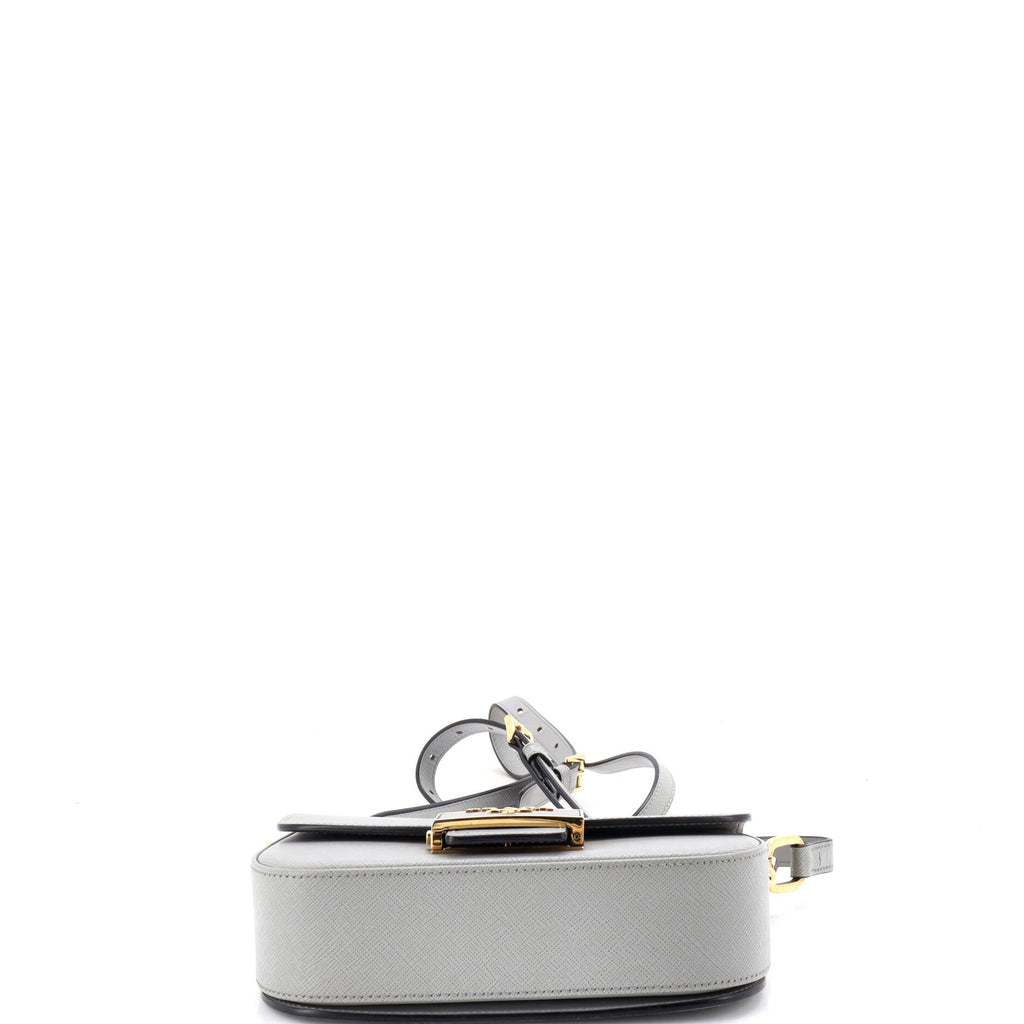 Embleme Flap Bag Saffiano Leather Small