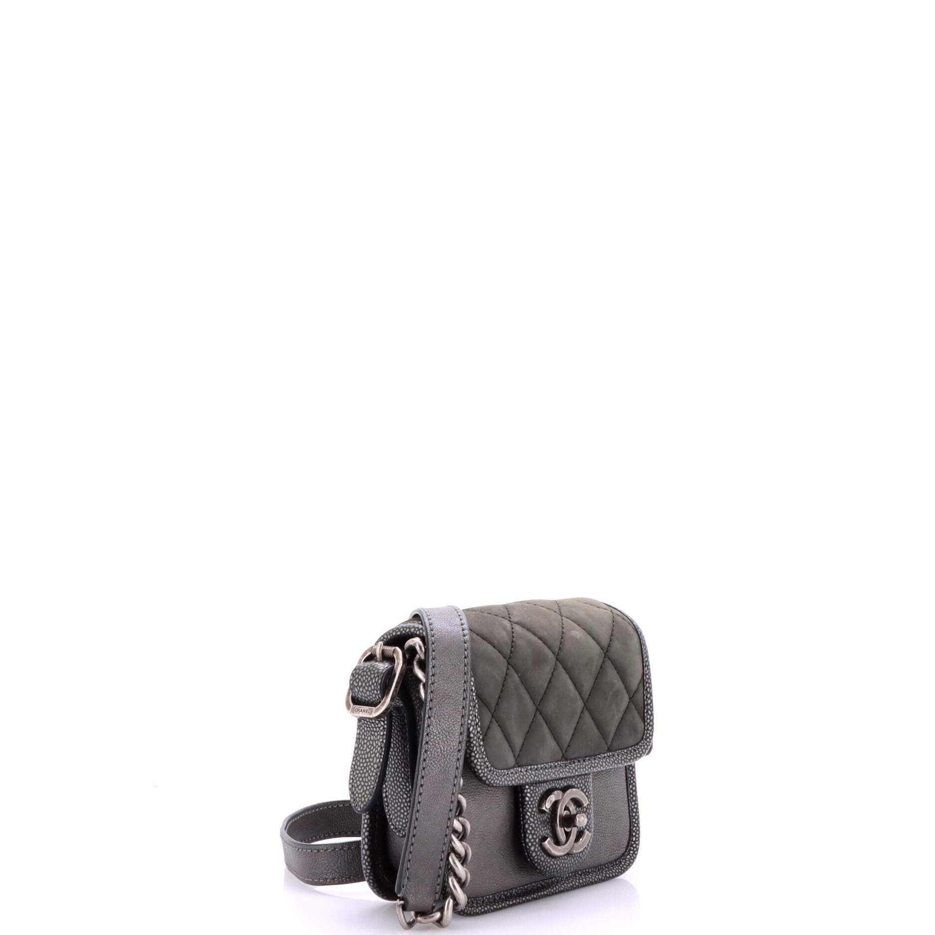 Paris-Bombay Back to School Crossbody Bag Quilted Iridescent Calfskin Mini