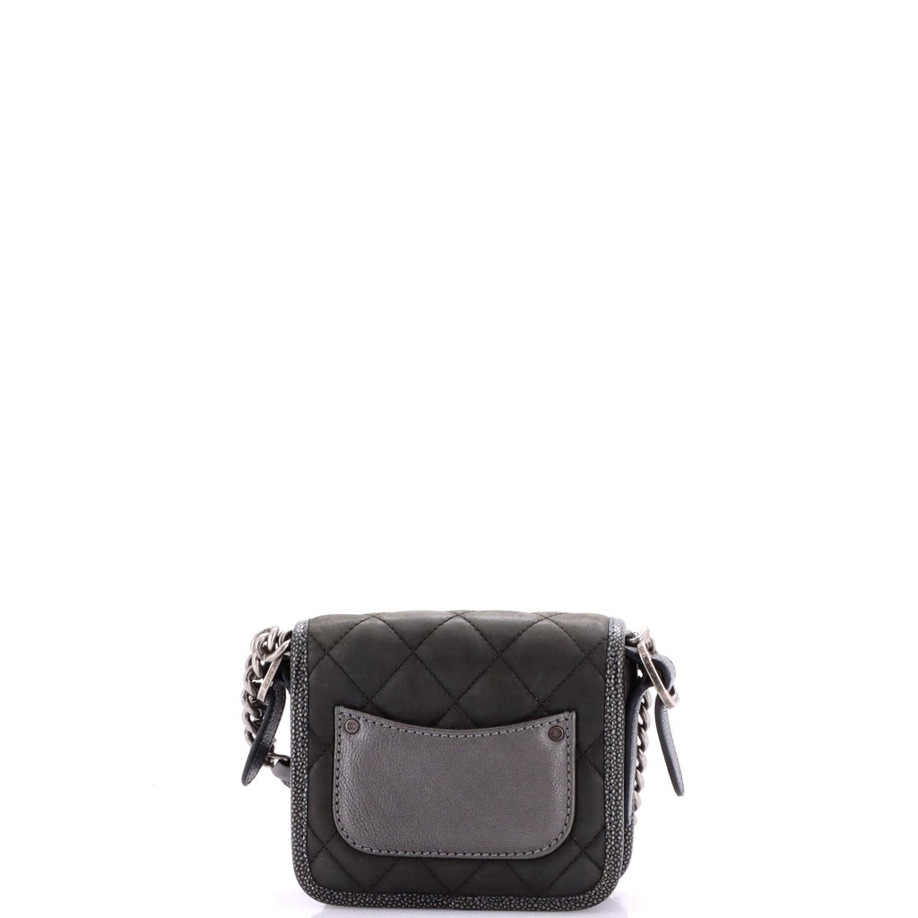Paris-Bombay Back to School Crossbody Bag Quilted Iridescent Calfskin Mini