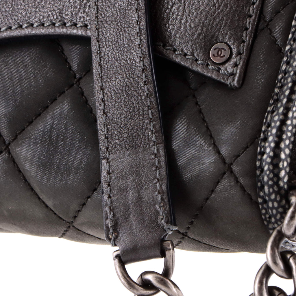 Paris-Bombay Back to School Crossbody Bag Quilted Iridescent Calfskin Mini