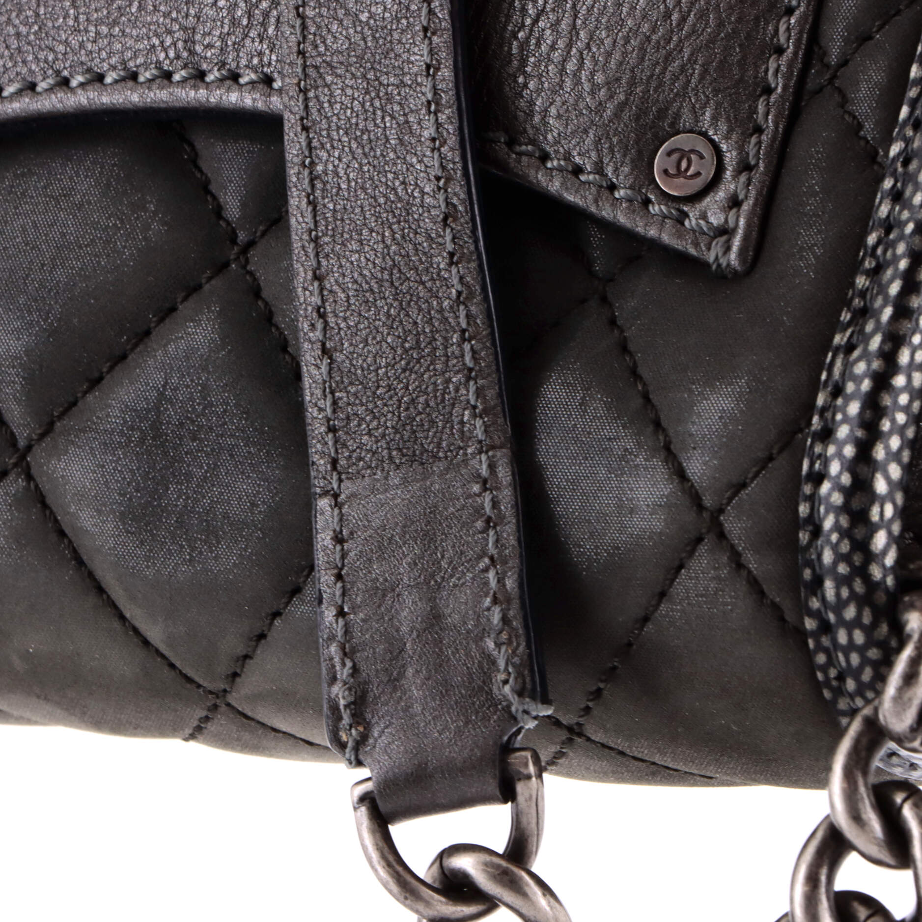 Paris-Bombay Back to School Crossbody Bag Quilted Iridescent Calfskin Mini