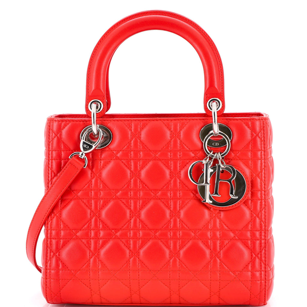 Lady Dior Bag Cannage Quilt Lambskin Medium