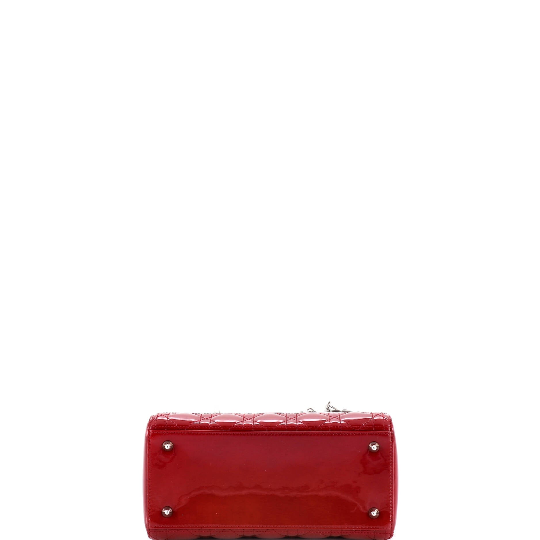Lady Dior Bag Cannage Quilt Patent Medium