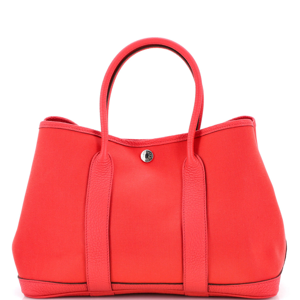 Garden Party Tote Toile and Leather 30