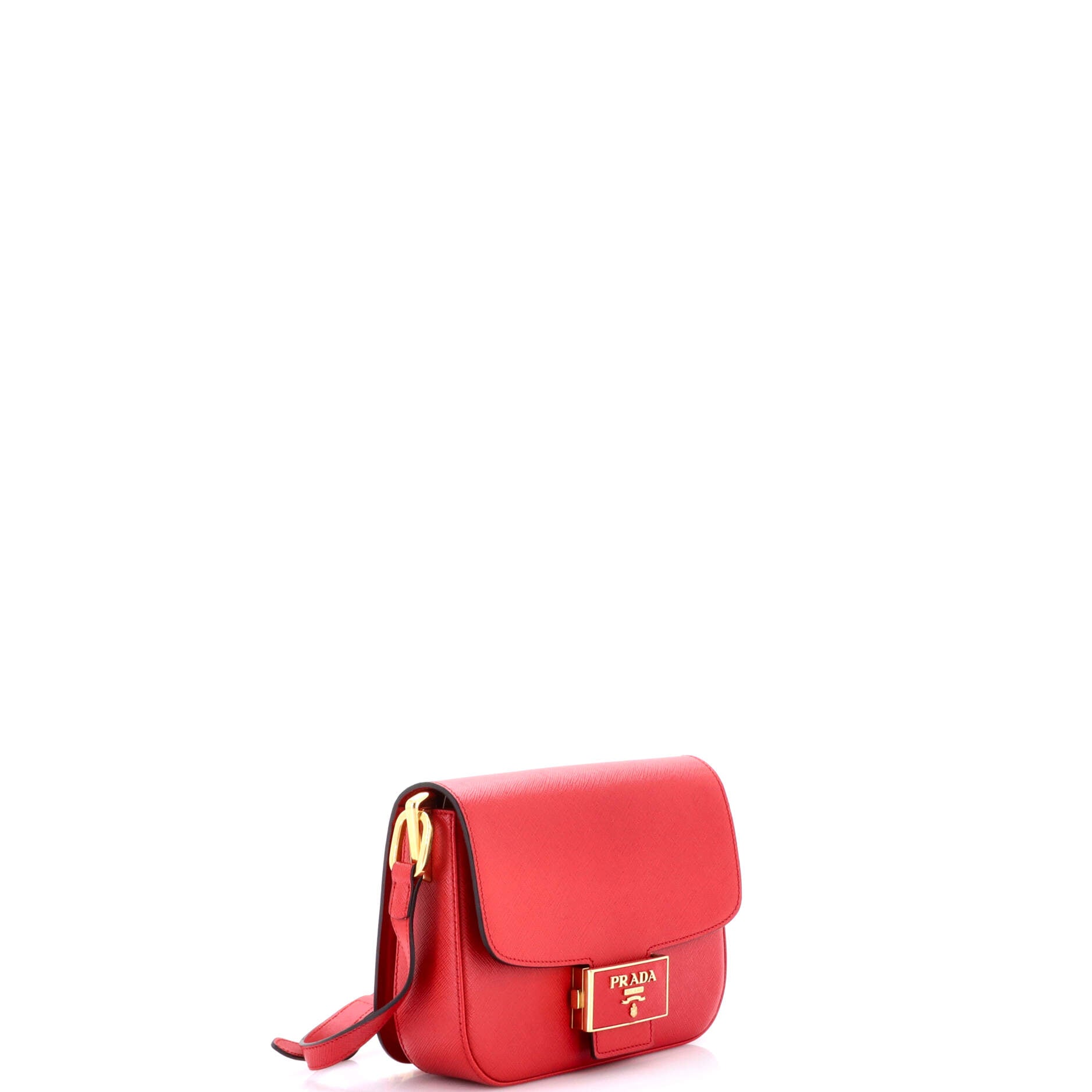 Embleme Flap Bag Saffiano Leather Small