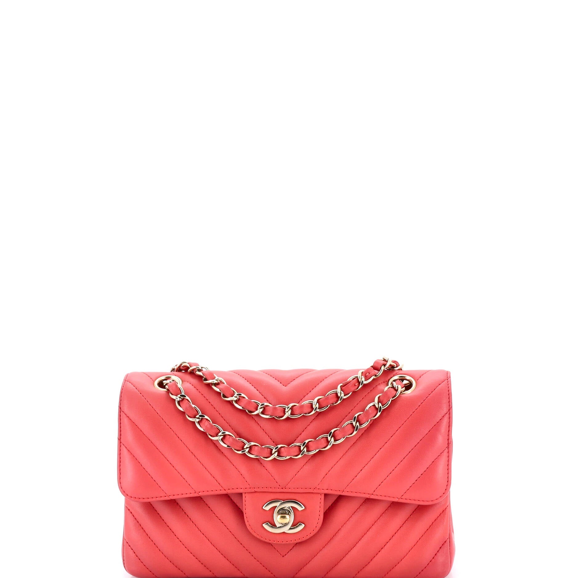 Classic Double Flap Bag Chevron Lambskin Small