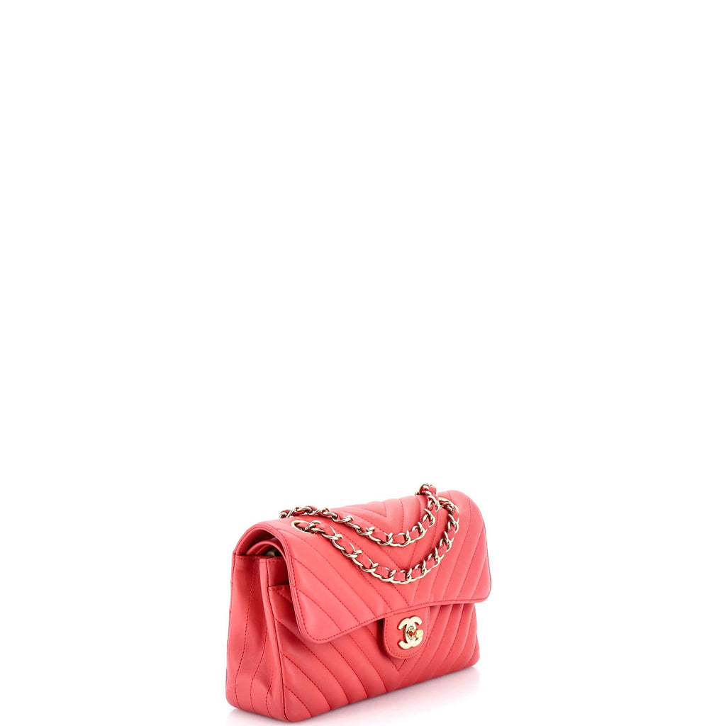 Classic Double Flap Bag Chevron Lambskin Small
